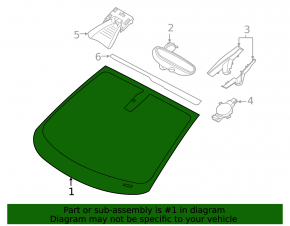 Windshield BMW i3 14-20 for rain sensor