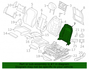 BMW 3 G20 19-25 driver's seat backrest adjustment motor without frame