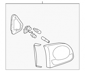 Left inner trunk lid light for VW Tiguan 09-11 pre-rest