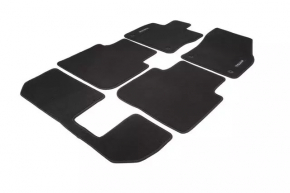 Set of floor mats for 7 seats VW Tiguan 18- rubber, black