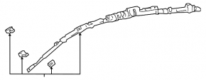 Right side curtain airbag for Toyota Prius 50 16-22