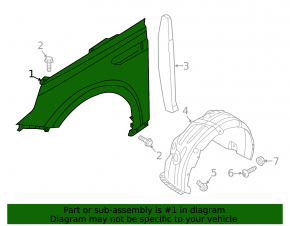 Front right wing Kia Optima 16-20