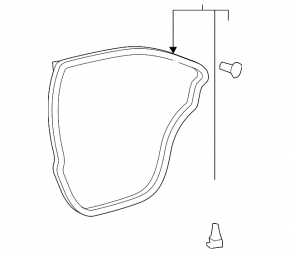 Toyota Camry v50 12-14 rear left door seal (USA)