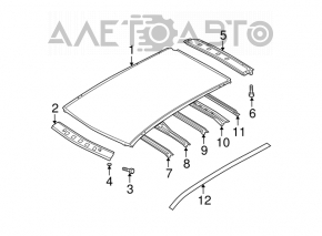 Metal roof for Nissan Murano z50 2003-2007