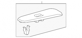 Front left power window control trim for Toyota Camry v50 12-14 USA, gray wood grain, scratches