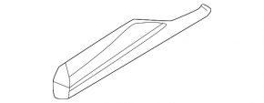 Door trim lower rear left Nissan Rogue 21-23 S, SV US built