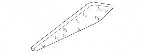 Hyundai Santa FE 21-23 black center console trim, upper left side