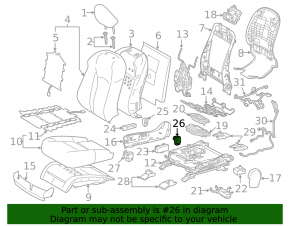 Driver's Seat Lumbar Support Control Toyota Avalon 13-18