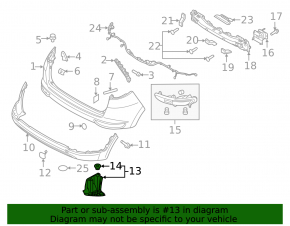 Right rear bumper guard for Kia Sportage 17-19