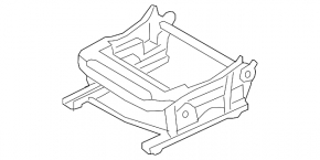 Nissan Rogue 17-20 passenger seat slide, mechanical, with sensors, without frame