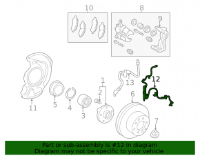 Front right ABS sensor for Toyota Avalon 2012