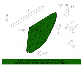 Subaru Forester 2025-2026 rear left door panel