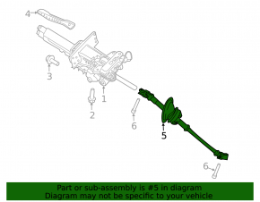 Steering cardan shaft Porsche Macan 15-18