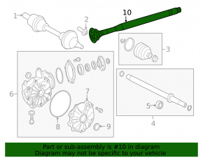 Cardan shaft front cardan Mercedes C-class W205 43 AMG 17-21