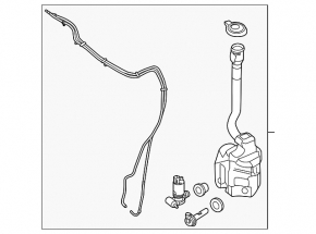 Washer reservoir Ford Explorer 11-15 dorest, without motor
