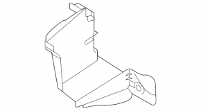 Radiator deflector lower right Mazda 3 14-16 BM dorest