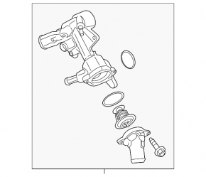 Thermostat housing Ford Mustang mk6 15-17 3.7