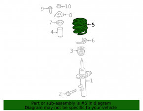Front left spring for Ford Transit Connect MK2 13-18