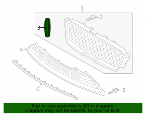 Lincoln MKZ 17-20 Front Bumper Emblem Mount