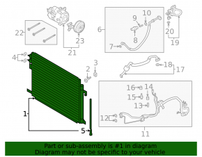 Air conditioning radiator condenser Ford Explorer 20-