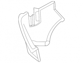 Left tailgate hinge trim for Land Rover Range Rover Velar 18-23, black, on the body, bumper
