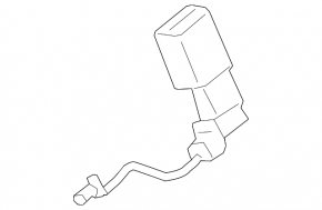 Volvo XC90 16-25 rear right seat belt latch, black, with sensor