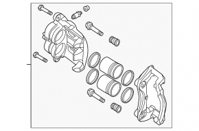 Front left caliper assembly for Nissan Pathfinder 13-20