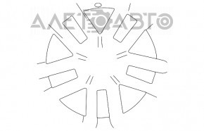 Wheel disk R18 Toyota Highlander 14-19 type 3 gray