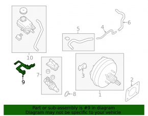 Bracket of the brake master cylinder reservoir Nissan Murano z52 15-