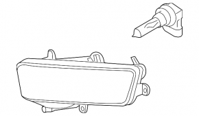 Left fog light for Audi A6 09-11 rest.