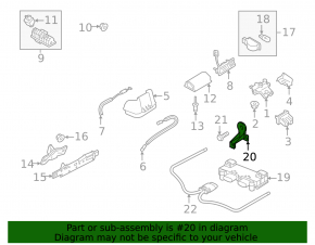 Bracket for the control unit of the foot opening sensor for the trunk lid of the Audi A6 C7 16-18