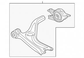 Lower control arm front left Honda Clarity 18-21 usa