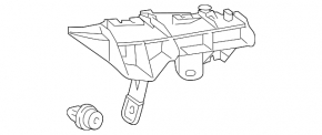 Rear bumper-headlight mount, right, Lexus IS 14-20
