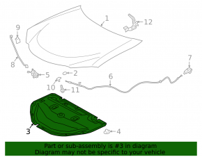 Lexus UX200 UX250h 19- Hood Insulation