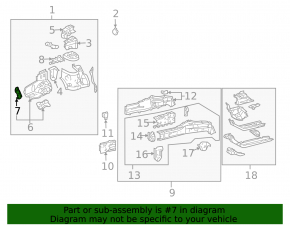 Left front fender apron bracket for Toyota Prius 2009-2010