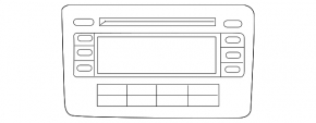 VW Tiguan 09-15 6-button large display monitor