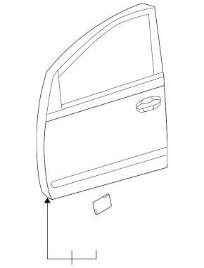 Bare front left door for Toyota Prius 2009-2010