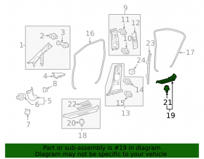 Rear left door sill plate for Lexus Hs250h 10-12