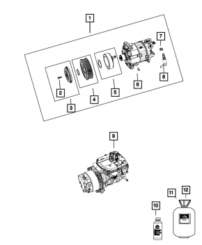 Chrysler Pacifica 17-24 3.6 A/C Compressor