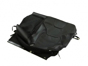 Left rear seat back for Jeep Cherokee KL 19 - black leather, with armrest, perforation, cracked lining