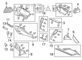 Acura TLX 15-17 Driver's Knee Pad