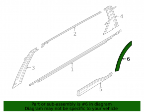 Rear right fender arch trim Infiniti QX60 22-26