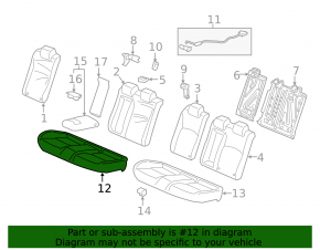 Rear seats, 2nd row, Honda Insight 19-22, fabric, gray, with armrest, one-piece headrest, dry-cleanable