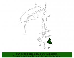 Window lifter with motor front left Lexus IS250 IS350 06-13