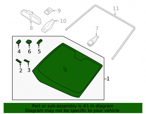 Windshield Kia Forte 19-24 without humidity sensor