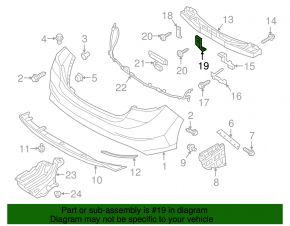 Rear bumper bracket central Hyundai Elantra AD 17-18 prerest