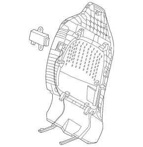 Black rear driver's seat back cover for Kia Niro 23-24, with pads, scratches