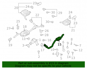 Audi Q5 8R 11-17 2.0T hybrid exhaust pipe, broken studs