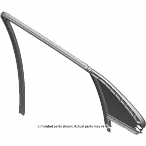 Door glass triangle with seal rear right Chevrolet Trax 15-20 with chrome molding