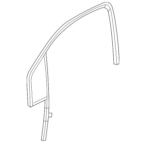 Door glass triangle with seal rear right Chevrolet Trax 15-20 with chrome molding